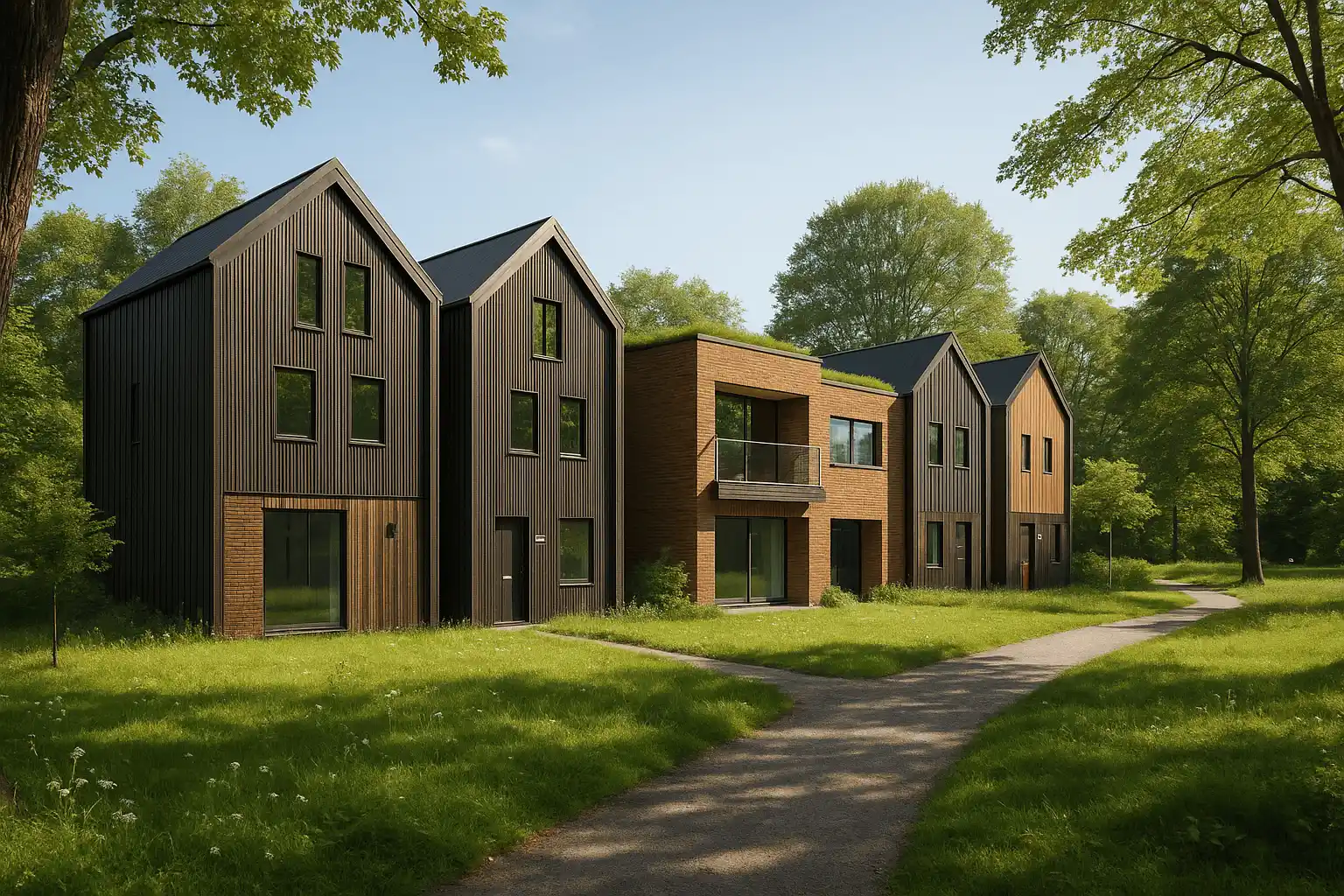 Conception d'un ensemble résidentiel moderne et écologique en bois par VDArchitecture.